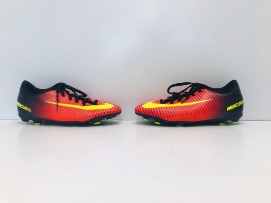 Soccer Shoes Cleats Child Size 3 Nike Mercurial Red Black Lime Excellent