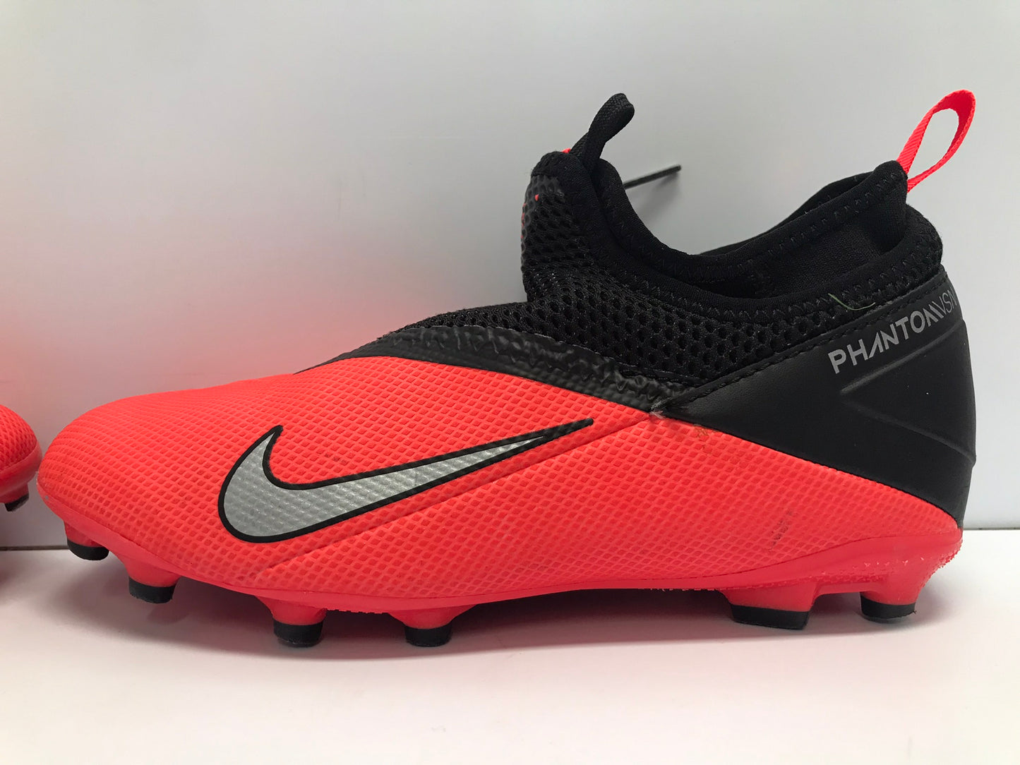 Soccer Shoes Cleats Child Size 3 Nike Phantom Tangerine Black Slipper Foot Excellent