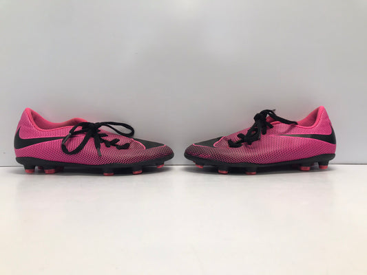 Soccer Shoes Cleats Child Size 3 Nike Pink Black Excellent