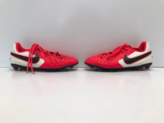 Soccer Shoes Cleats Child Size 3 Nike Tiempo Red Black White Excellent