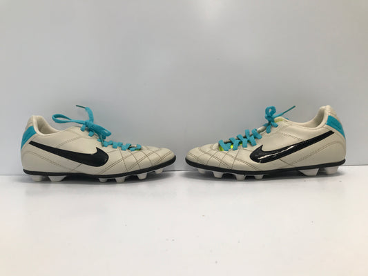 Soccer Shoes Cleats Child Size 3 Nike White Black Blue