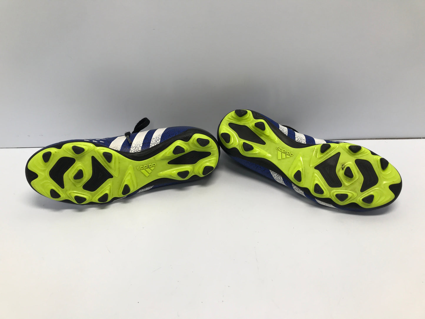 Soccer Shoes Cleats Child Size 4 Adidas Prediter Rain Black Blue Lime Like New