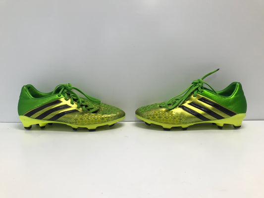 Soccer Shoes Cleats Child Size 4 Adidas Preditor Lime Yellow Excellent
