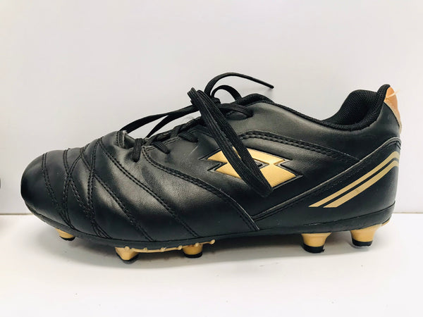 Soccer Shoes Cleats Child Size 4 Lotto Black Gold Excellent