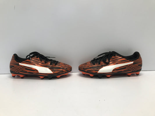 Soccer Shoes Cleats Child Size 4 Puma Tangerine Black Excellent