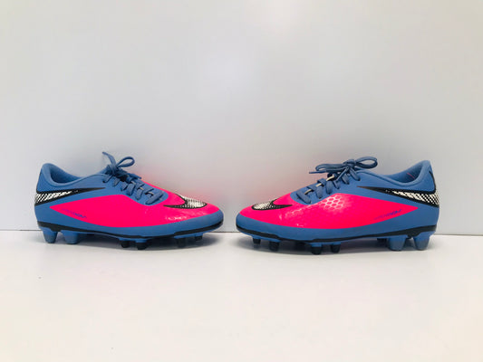 Soccer Shoes Cleats Child Size 5.5 Nike Hypervenom Blue Pink New Demo Model