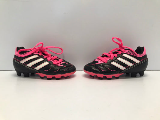 Soccer Shoes Cleats Child Size 9 Toddler Adidas Black Pink Like New