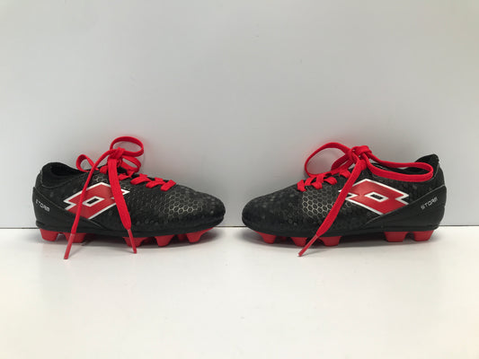 Soccer Shoes Cleats Child Size 9 Toddler Lotto Black Red Like New