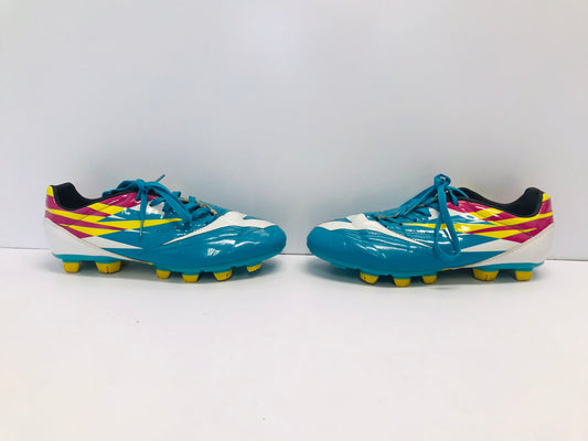 Soccer Shoes Cleats Ladies Size 7 Diadora Blue Pink Excellent