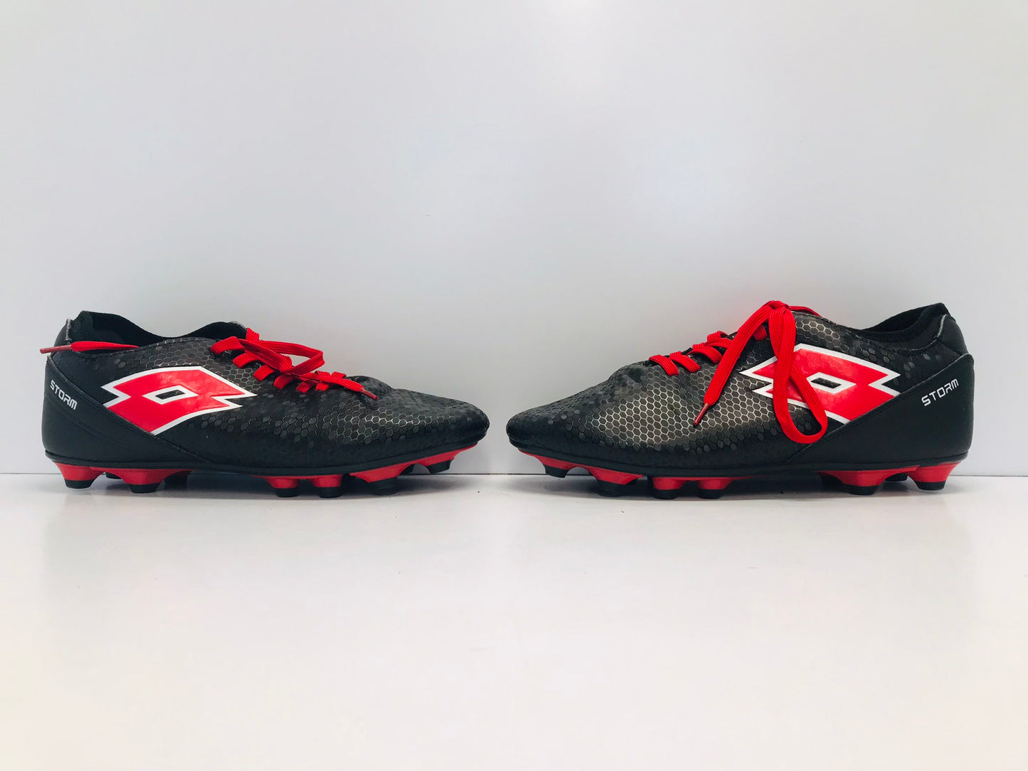 Soccer Shoes Cleats Men's Size 10 Lotto Black Red Excellent