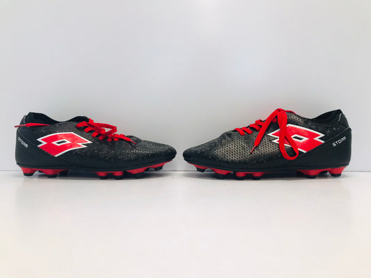 Soccer Shoes Cleats Men's Size 10 Lotto Black Red Excellent