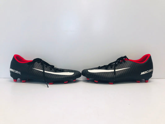 Soccer Shoes Cleats Men's Size 10 Nike Mercurial  Black Red White Excellent