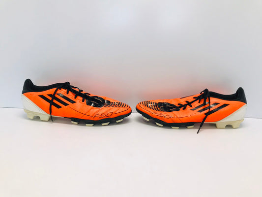 Soccer Shoes Cleats Men's Size 12 Adidas Tangerine Black Excellent