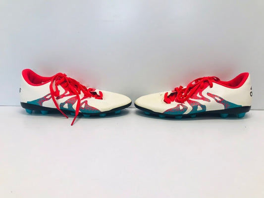 Soccer Shoes Cleats Men's Size 6.5 Adidas White Coral Teal