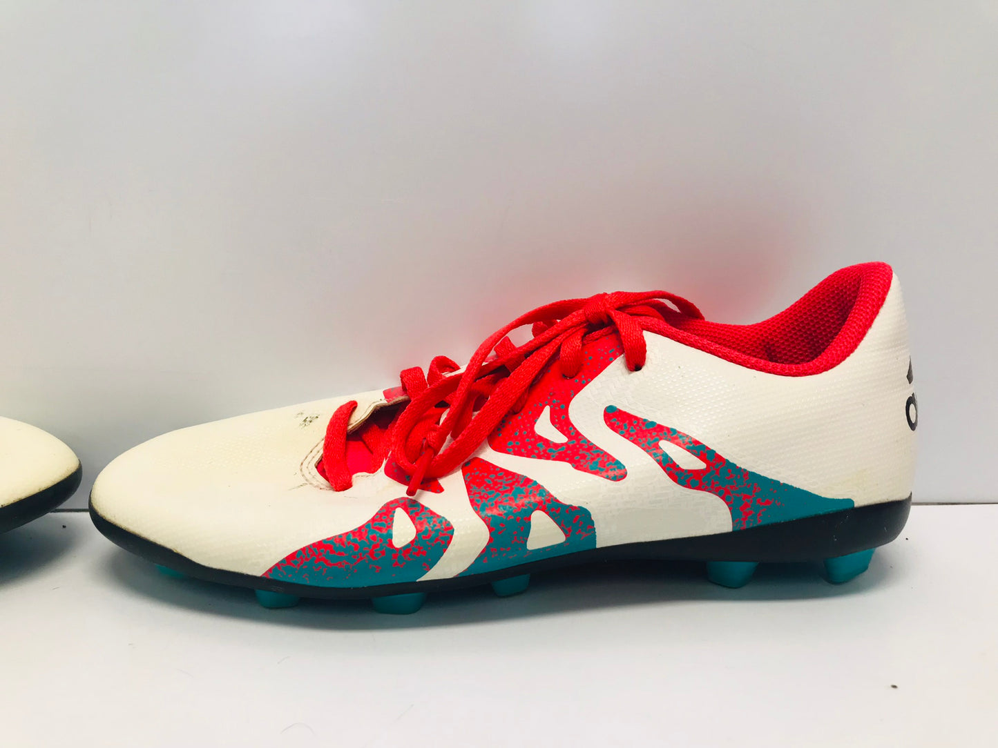 Soccer Shoes Cleats Men's Size 6.5 Adidas White Coral Teal