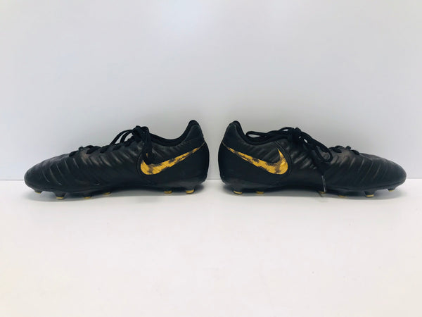 Soccer Shoes Cleats Men's Size 6 Nike Tiempo Black Gold Excellent