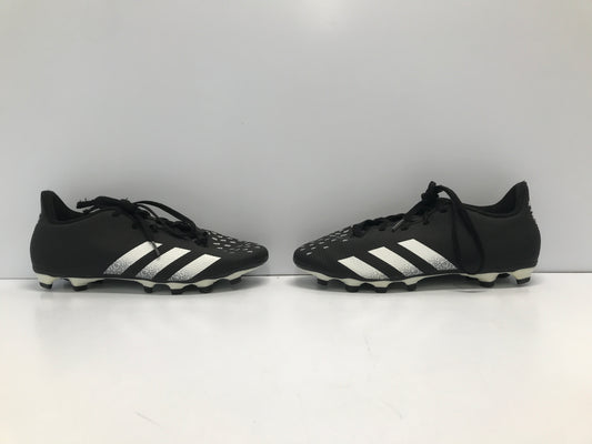 Soccer Shoes Cleats Men's Size 7 Adidas Preditor Rain Drops Black White Like New
