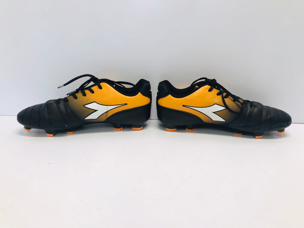 Soccer Shoes Cleats Men's Size 7 Diadora Black Orange Minor Wear