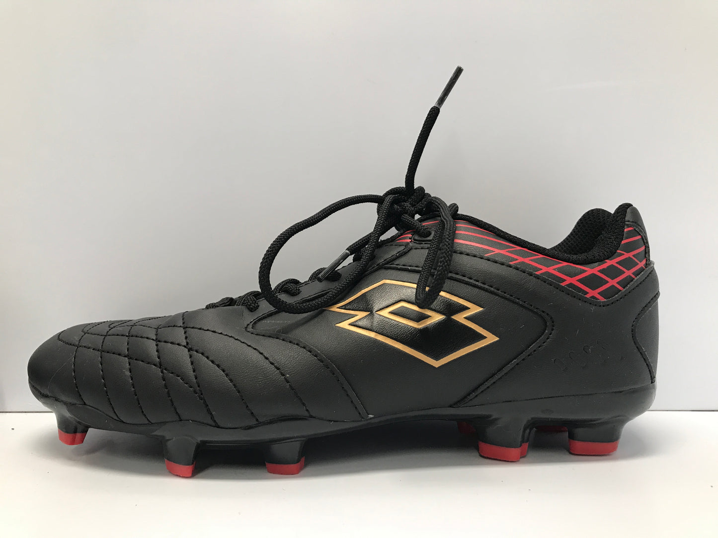 Soccer Shoes Cleats Men's Size 7 Lotto Ultra Black Red Gold Like New