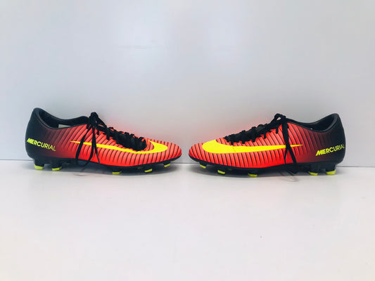 Soccer Shoes Cleats Men's Size 7 Nike Mercurial Red Black Lime Excellent