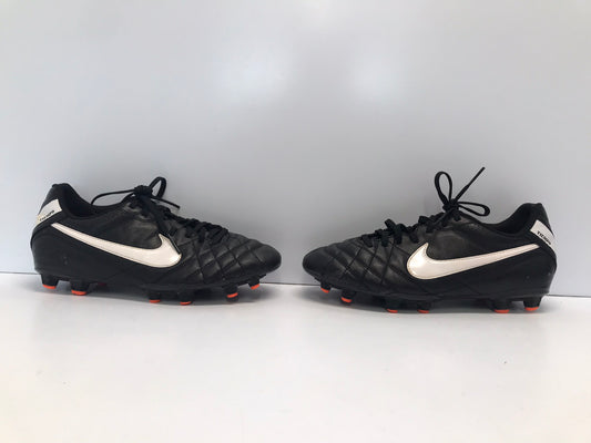 Soccer Shoes Cleats Men's Size 8.5 Nike Tiempo Black White Excellent