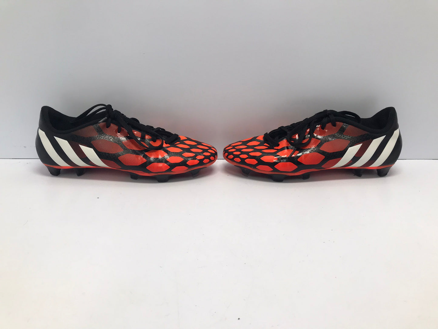 Soccer Shoes Cleats Men's Size 9.5 Adidas Preditor Black Orange White Excellent