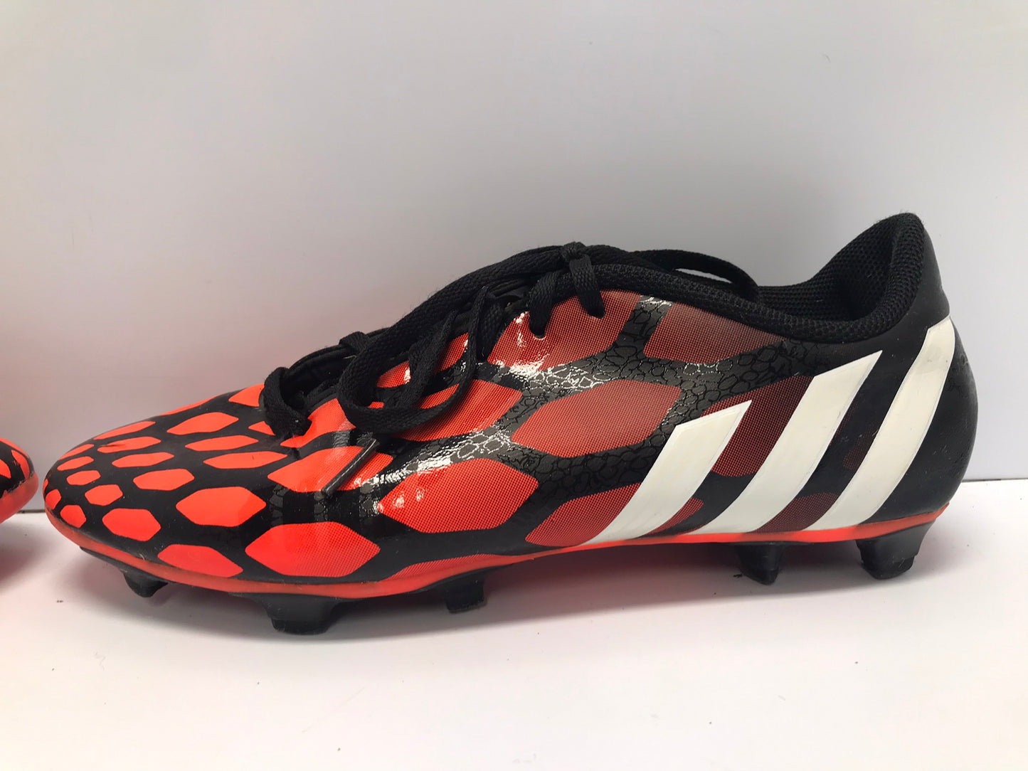 Soccer Shoes Cleats Men's Size 9.5 Adidas Preditor Black Orange White Excellent