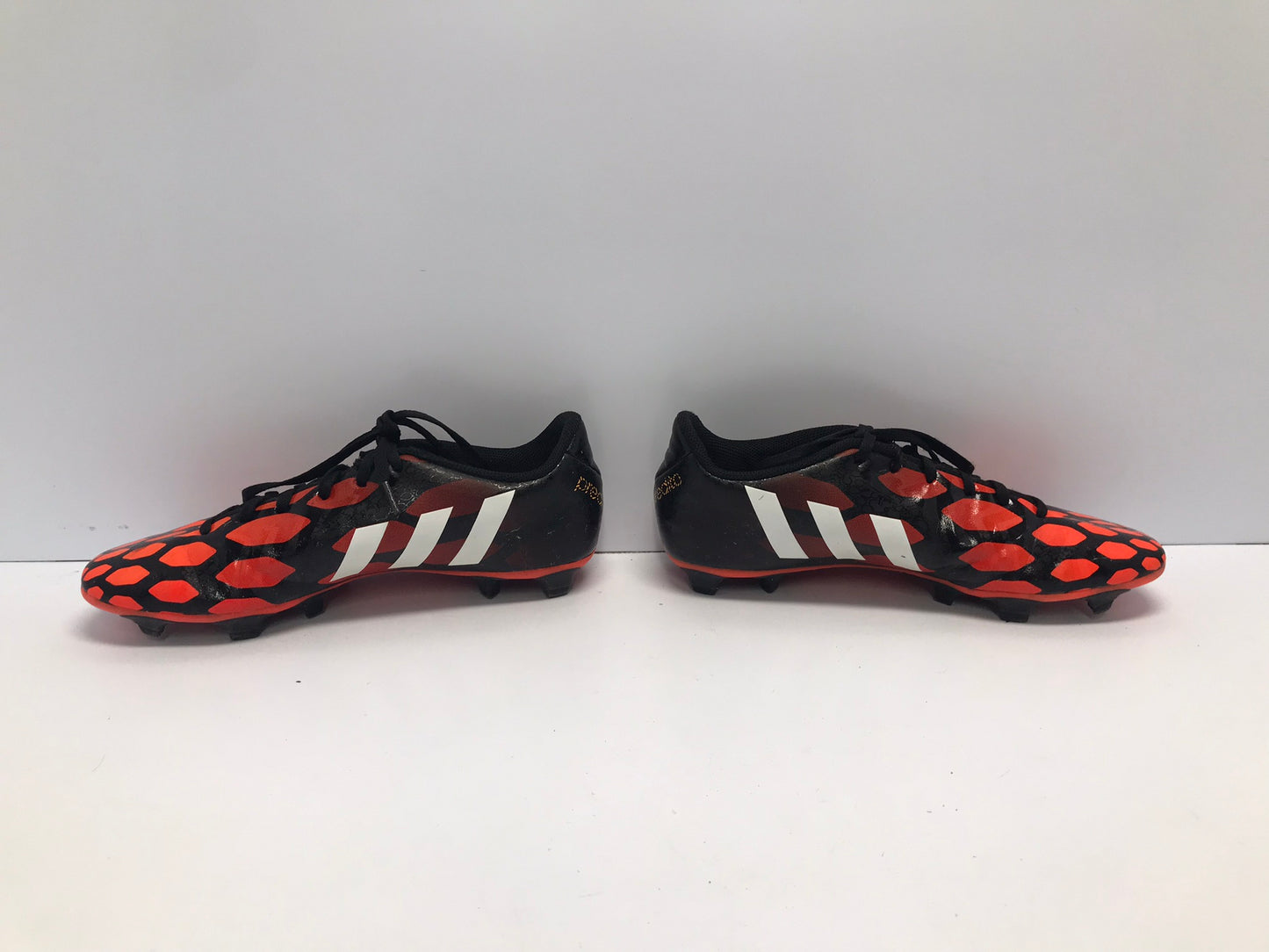 Soccer Shoes Cleats Men's Size 9.5 Adidas Preditor Black Orange White Excellent