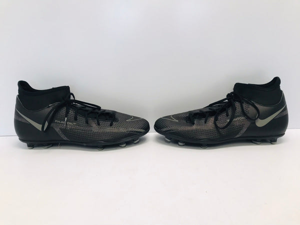 Soccer Shoes Cleats Men's Size 9.5 Nike Phantom With Slipper Foot Black Grey Excellent Like New