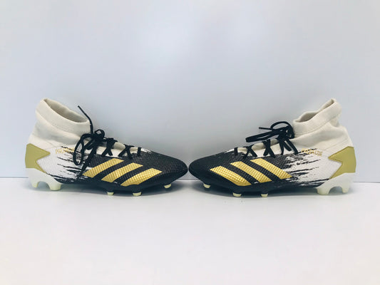 Soccer Shoes Cleats Men's Size 9 Adidas Black Gold White Slipper Foot