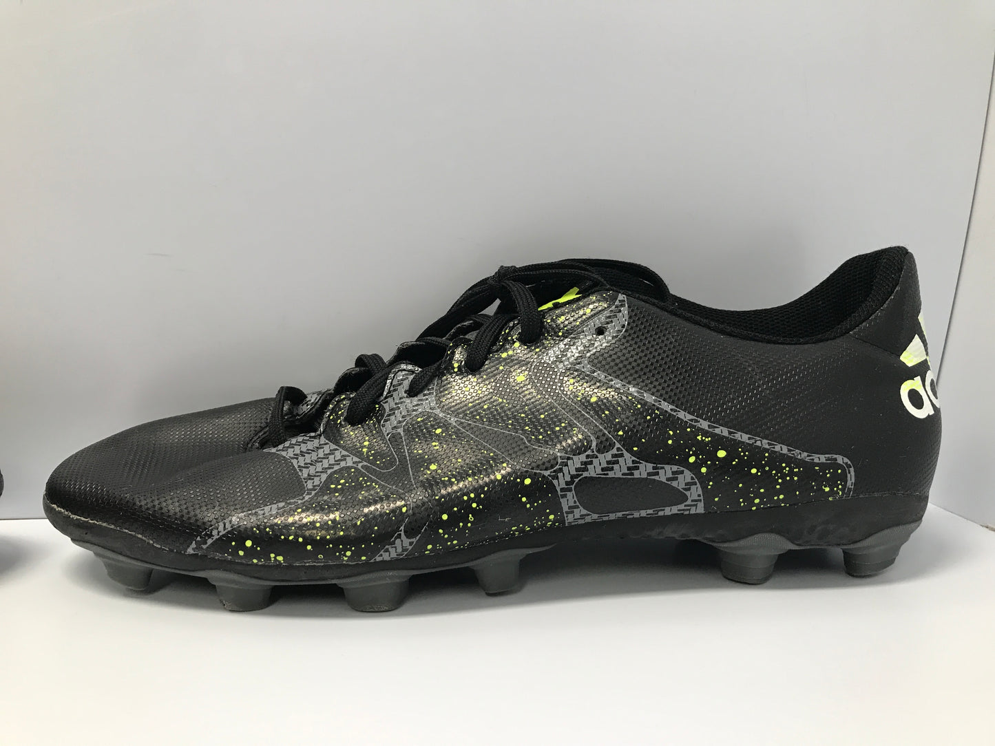 Soccer Shoes Cleats Men's Size 9 Adidas Black Lime Grey