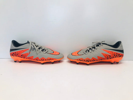 Soccer Shoes Cleats Men's Size 9 Nike Hypervenom Grey and Tangerine Like New