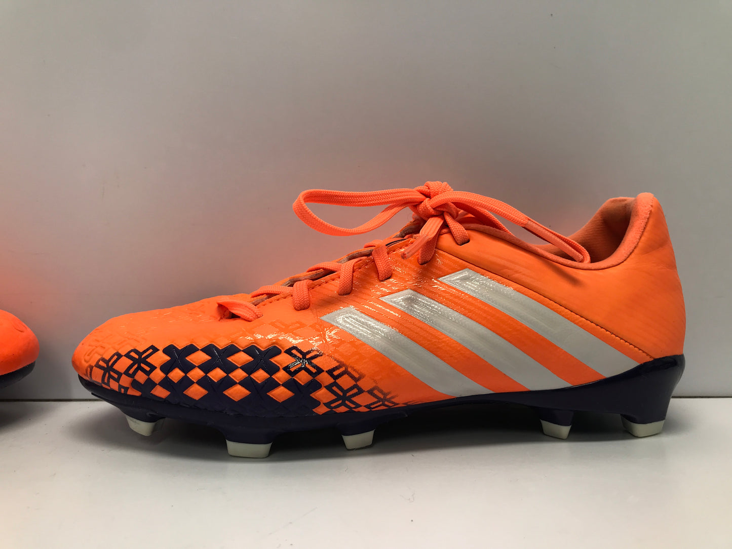 Soccer Shoes Cleats Women's Ladies Size 4 Adidas Absolado Tangerine Blue Like New