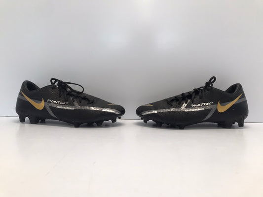 Soccer Shoes Cleats men's Size 8 Nike Phantom Black Silver Gold Excellent