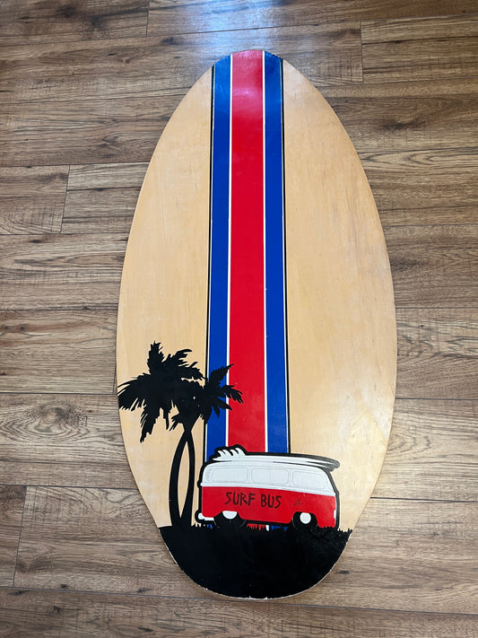 Surf SkimBoard Wood Skim Boards VW Surf Bus Camper Van  40 x 20 inch