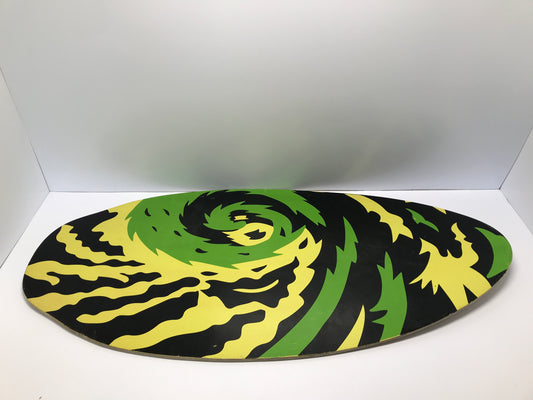 Surf SkimBoard Wood Skim  VW Surf Boogie Camping Green Yellow 40 x 20 inch