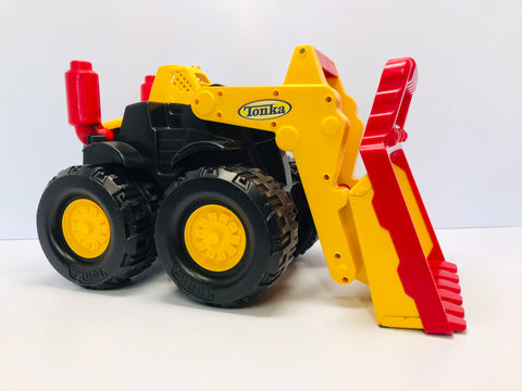 Tonka 2004 Toughest Big Mighty Front Loader 20 inch Plastic and Metal Bulldozer RARE