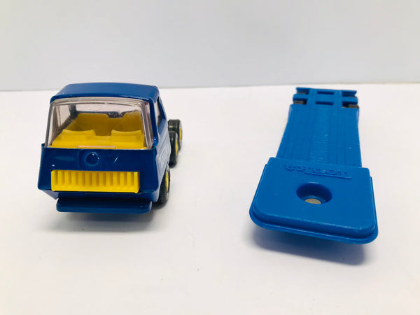 Vintage 1970's Tonka Semi Truck and Trailer Blue Yellow Like New Rare 9inch