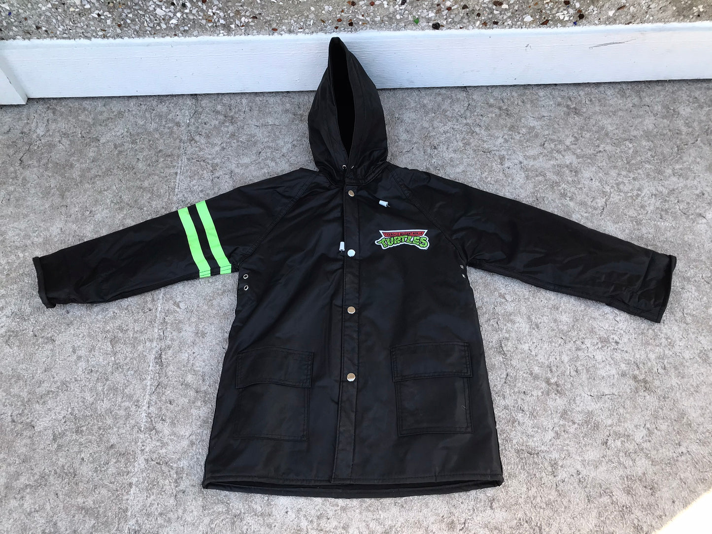 Rain Coat Child Size 8-10  Vintage 1989 RARE Teenage Mutant Ninja Turtles Mirage Studio's Child Lined Few Small Marks Looked Like It Was Used Once