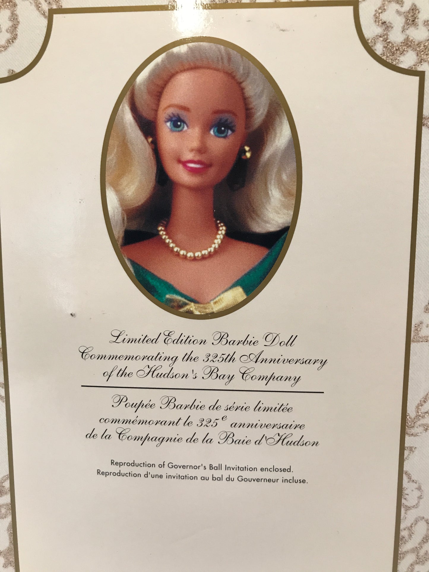 Vintage 1995 Barbie Doll Limited Edition 325th Anniversary for Hudson Bay New Sealed in Box