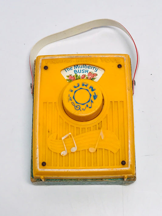 Vintage Fisher Price Toys 1960's The Mulberry Bush Wind Up Pocket Radio Works