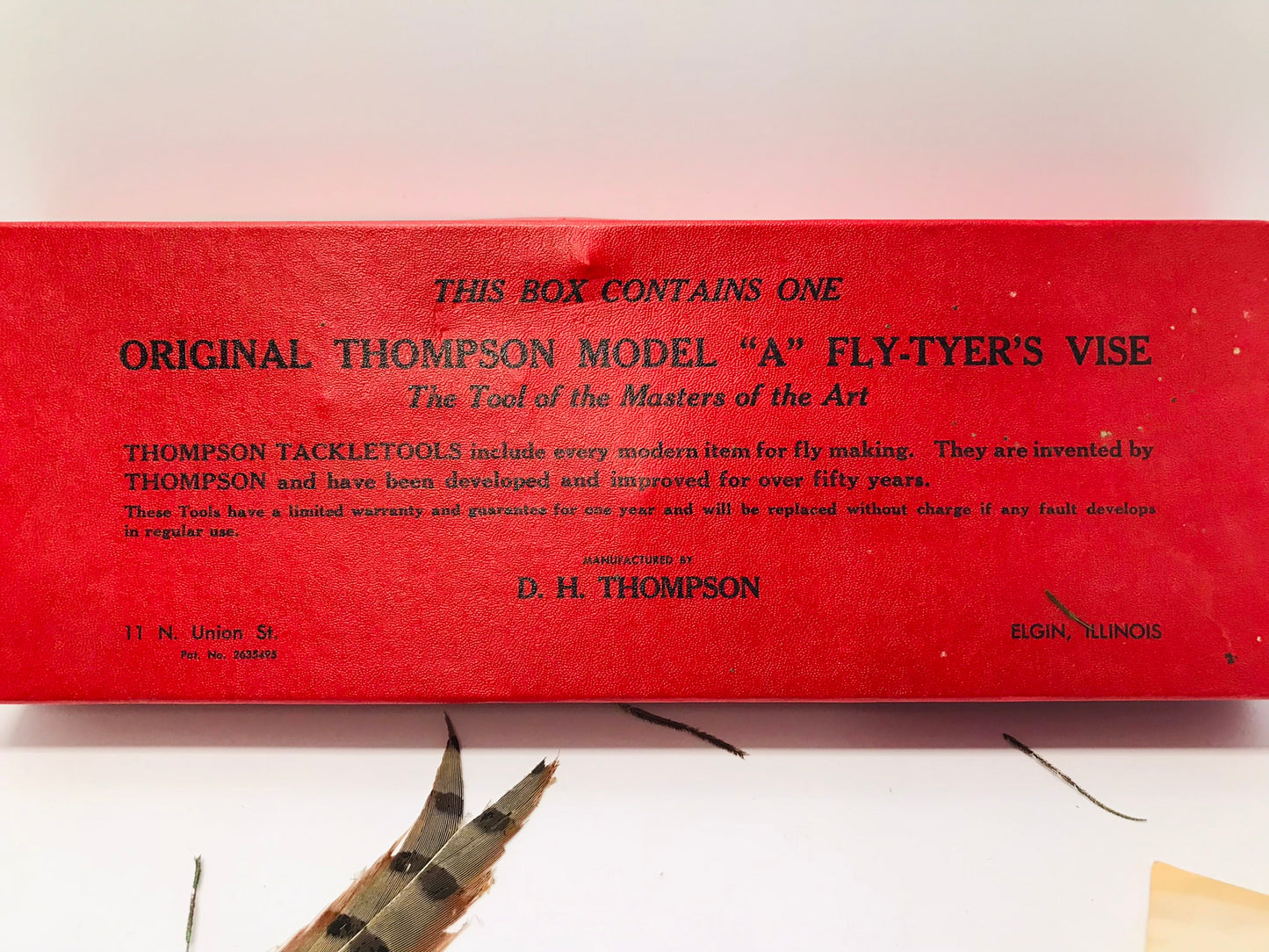 Vintage Fishing Adventure Original Thompson Fly-Tyler Vise & Accessories In Original Box With Open Side Bobbie Rare