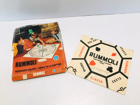 Vintage Rummoli Play Sheet Made In Canada With Original Box