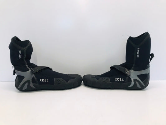 Wetsuit Booties Men's Size 13 Xcel Drylock Celliant 7 mm Black As New
