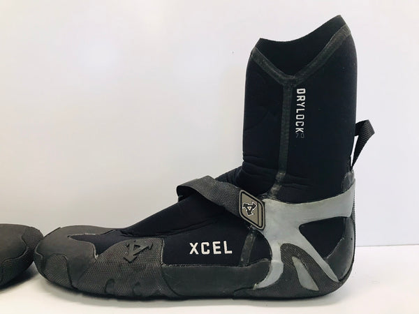 Wetsuit Booties Men's Size 13 Xcel Drylock Celliant 7 mm Black As New