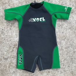 Wetsuit Child Size 12-18 month Toddler Excel Grey Green 1-2 mm Excellent As New