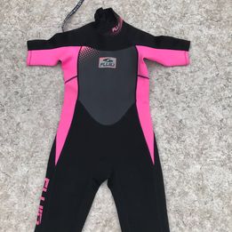 Wetsuit Child Size 12 Fluid 2-3 mm Neoprene Black Pink Excellent