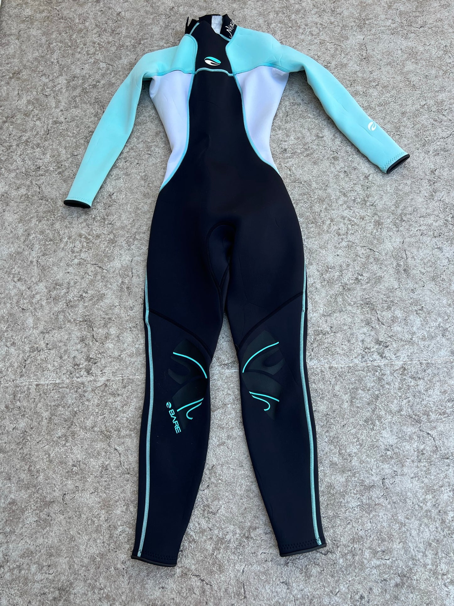 Wetsuit Child Size 14-16 Youth Aqua Blue Black Bare Full 3-2 mm Neoprene  Outstanding Quality Like New