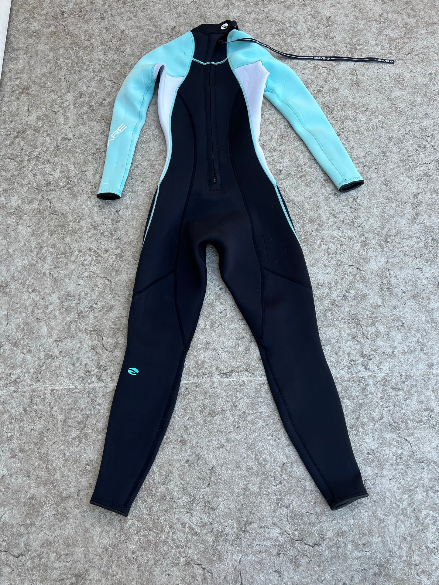 Wetsuit Child Size 14-16 Youth Aqua Blue Black Bare Full 3-2 mm Neoprene  Outstanding Quality Like New