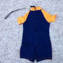 Wetsuit Child Size 4 Submerge Marine Blue Orange 1-2 mm Neoprene New Demo Model